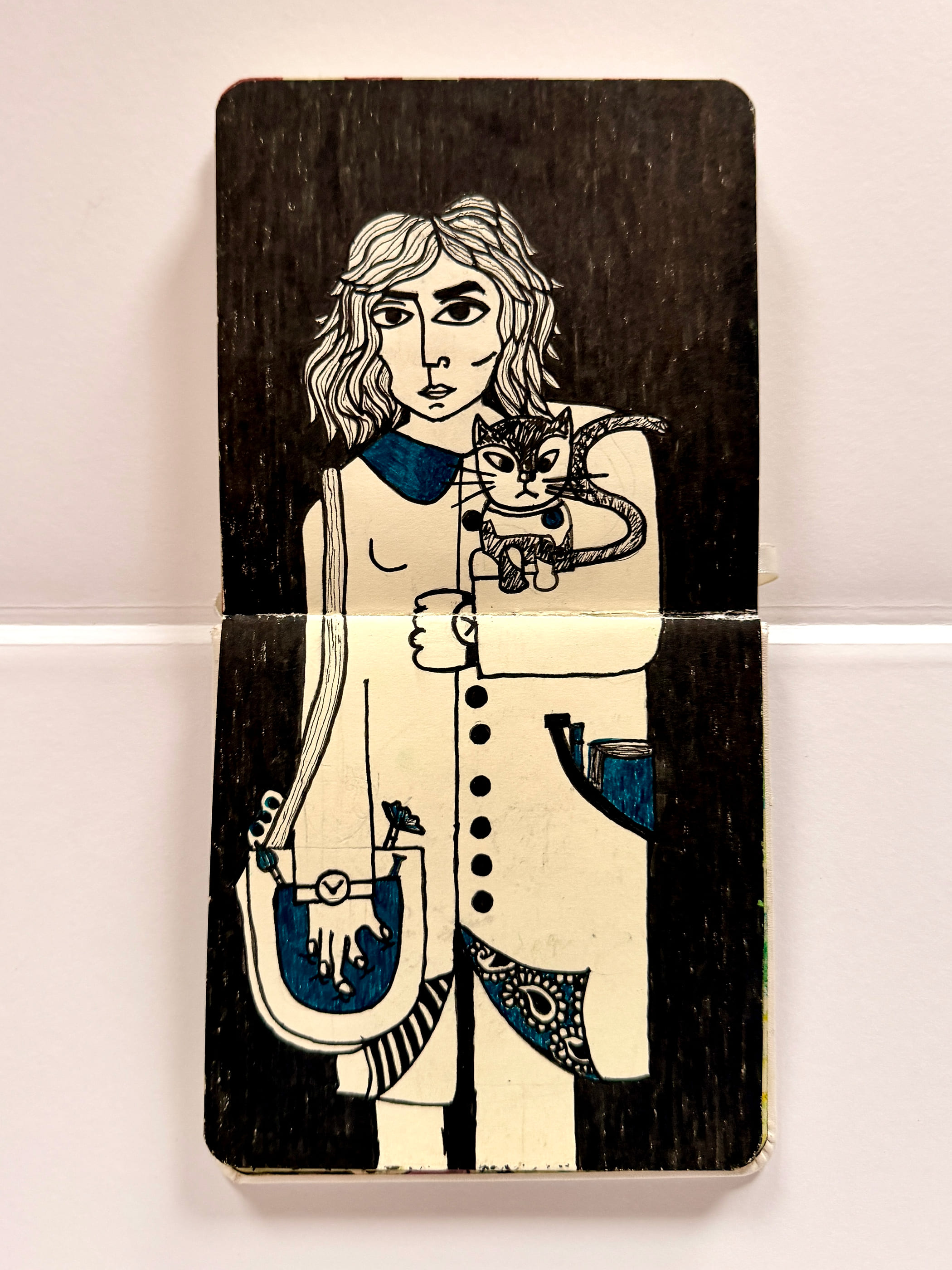 Self-Portrait with Olive, artwork by Hasanat Jahan